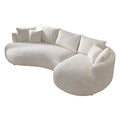 Curved Sofa with Ingenious Shape Beige