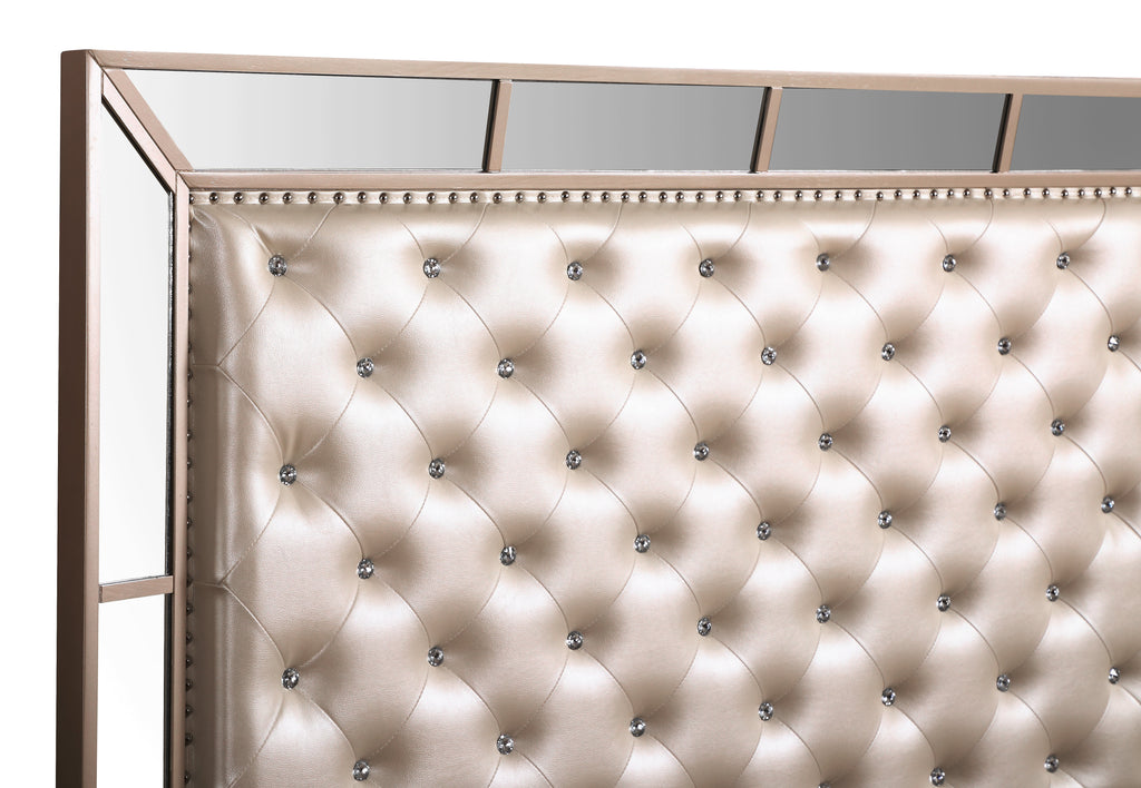 Elegant Pearl Queen Bed With Minimalist Design