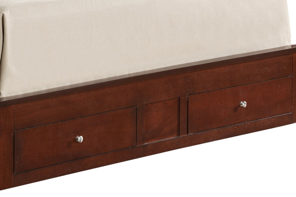 Elegant Cherry Full Storage Bed for Cozy Spaces