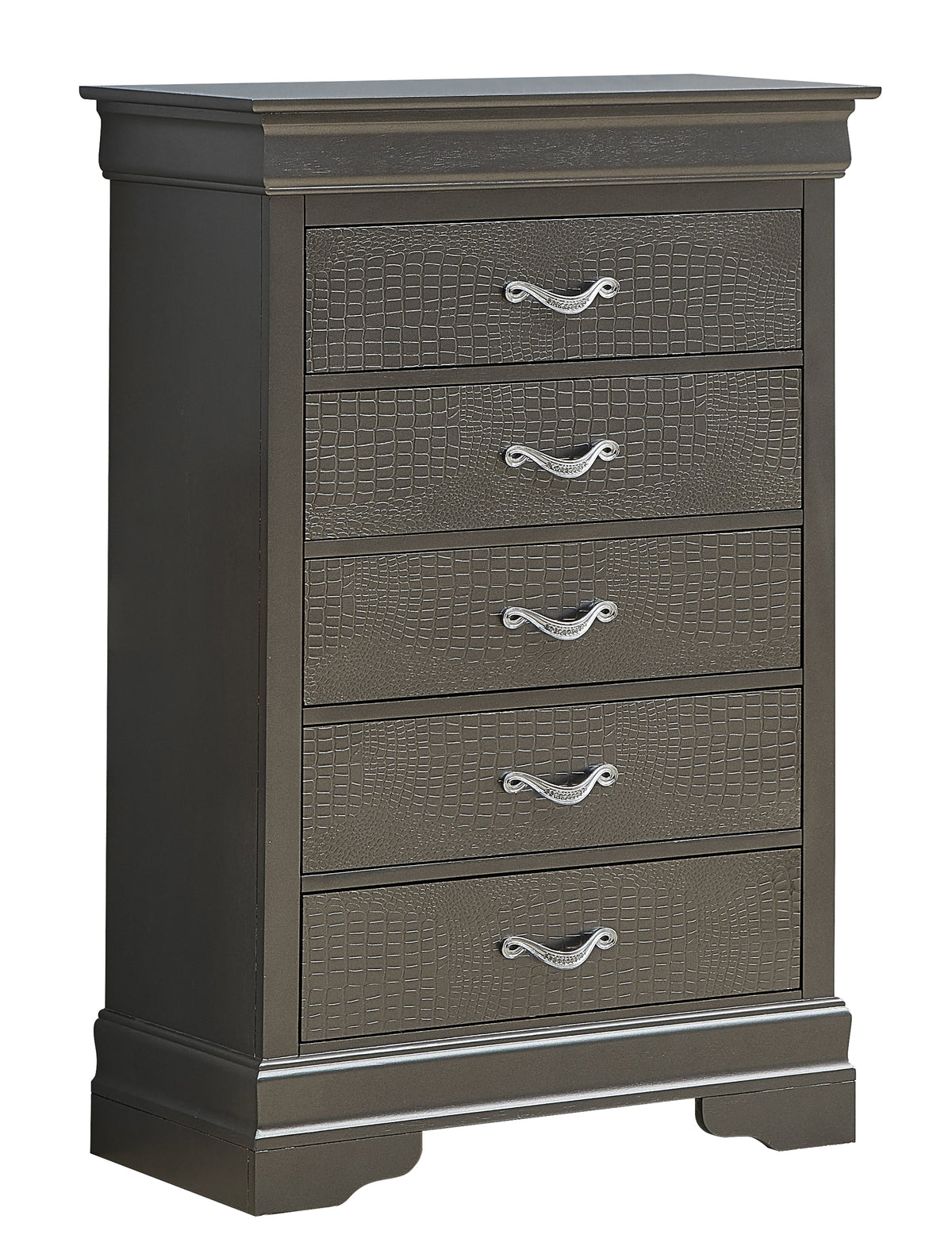 Sleek Transitional Metal Dresser