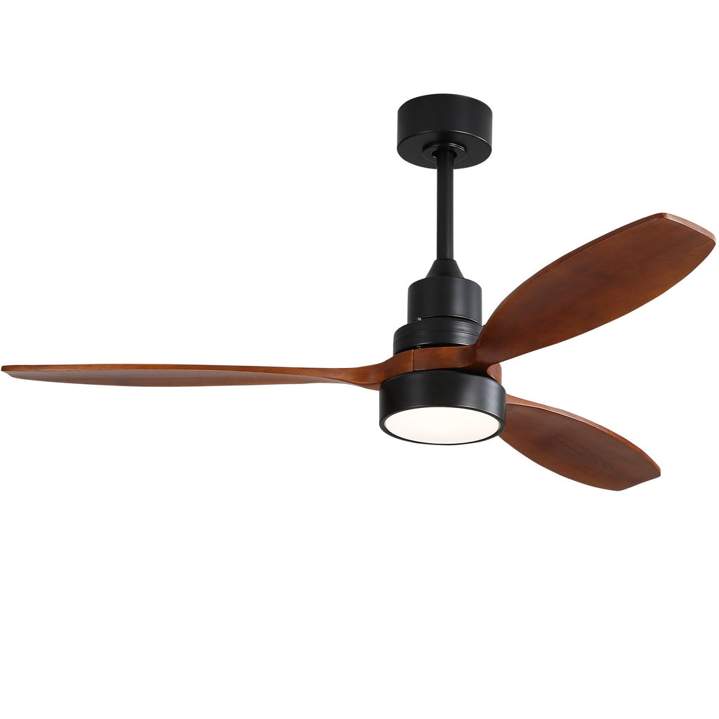 52 Inch Wooden Ceiling Fan With 3 Solid Wood Blades