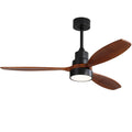 52 Inch Wooden Ceiling Fan With 3 Solid Wood Blades