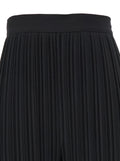 Lanvin Women Black Pleated Pants With Invisible Zip In Crêpe De Chine Woman
