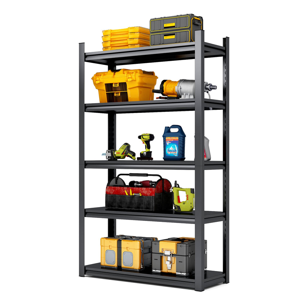 72"H 5 Tier Metal Shelves for Heavy Duty Storage