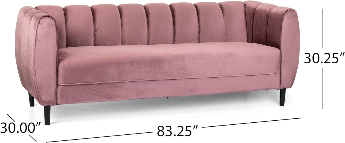 Miranda Velvet 3-Seater Sofa