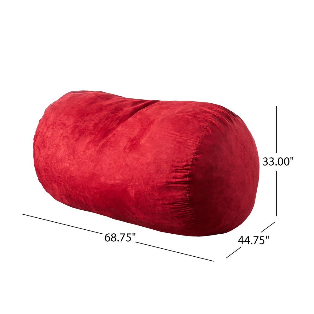 Firefly 6.5 Foot Suede Cylindrical Bean Bag
