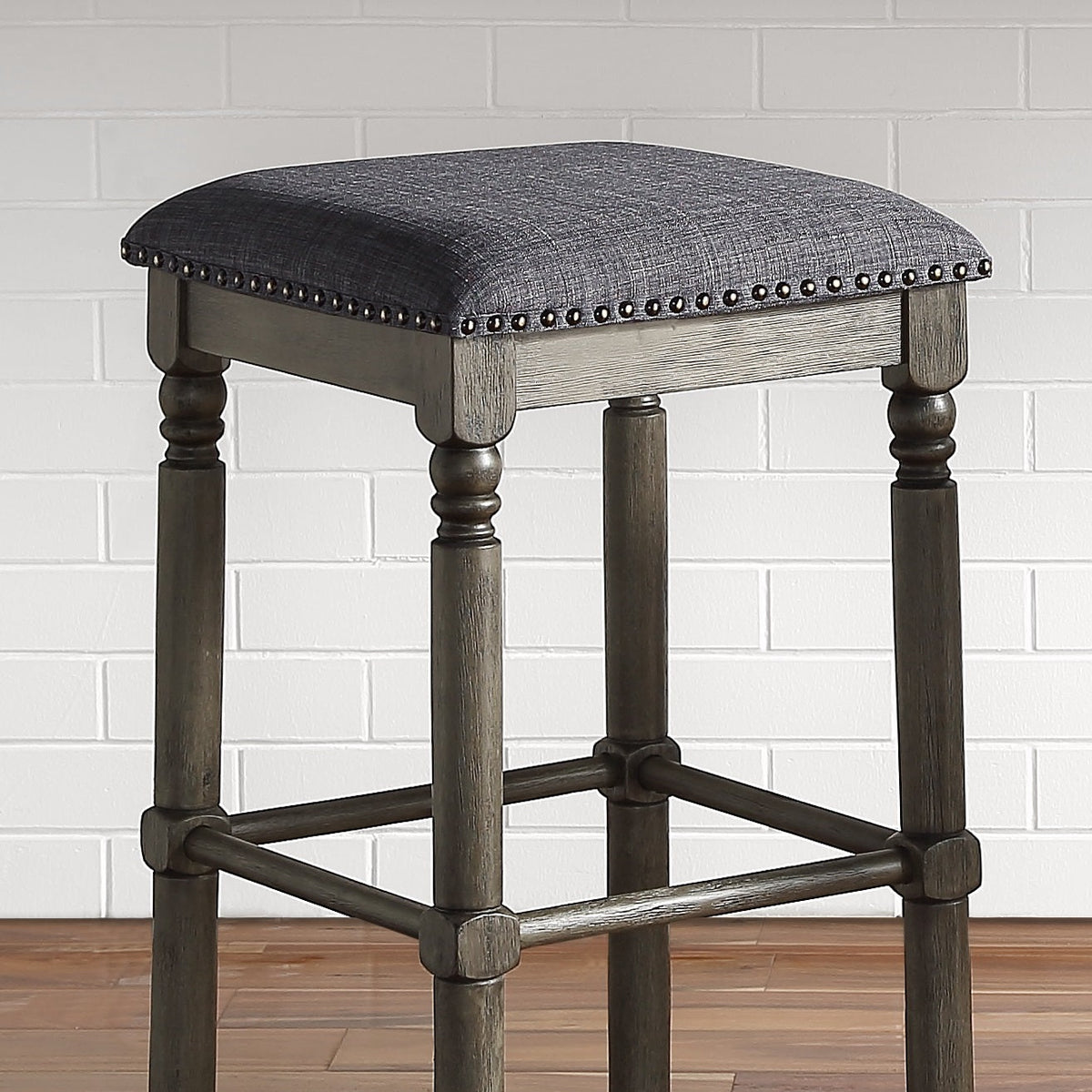 Arnhem Wood Upholstered Bar Stools, Set of 2