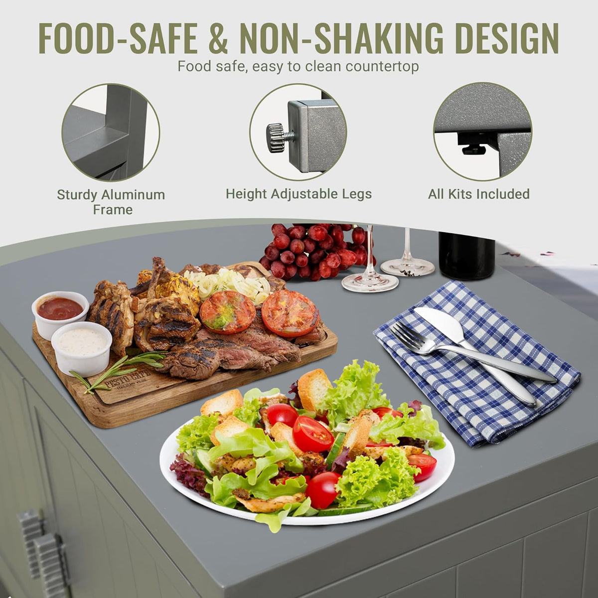 Outdoor Kitchen Island with Storage