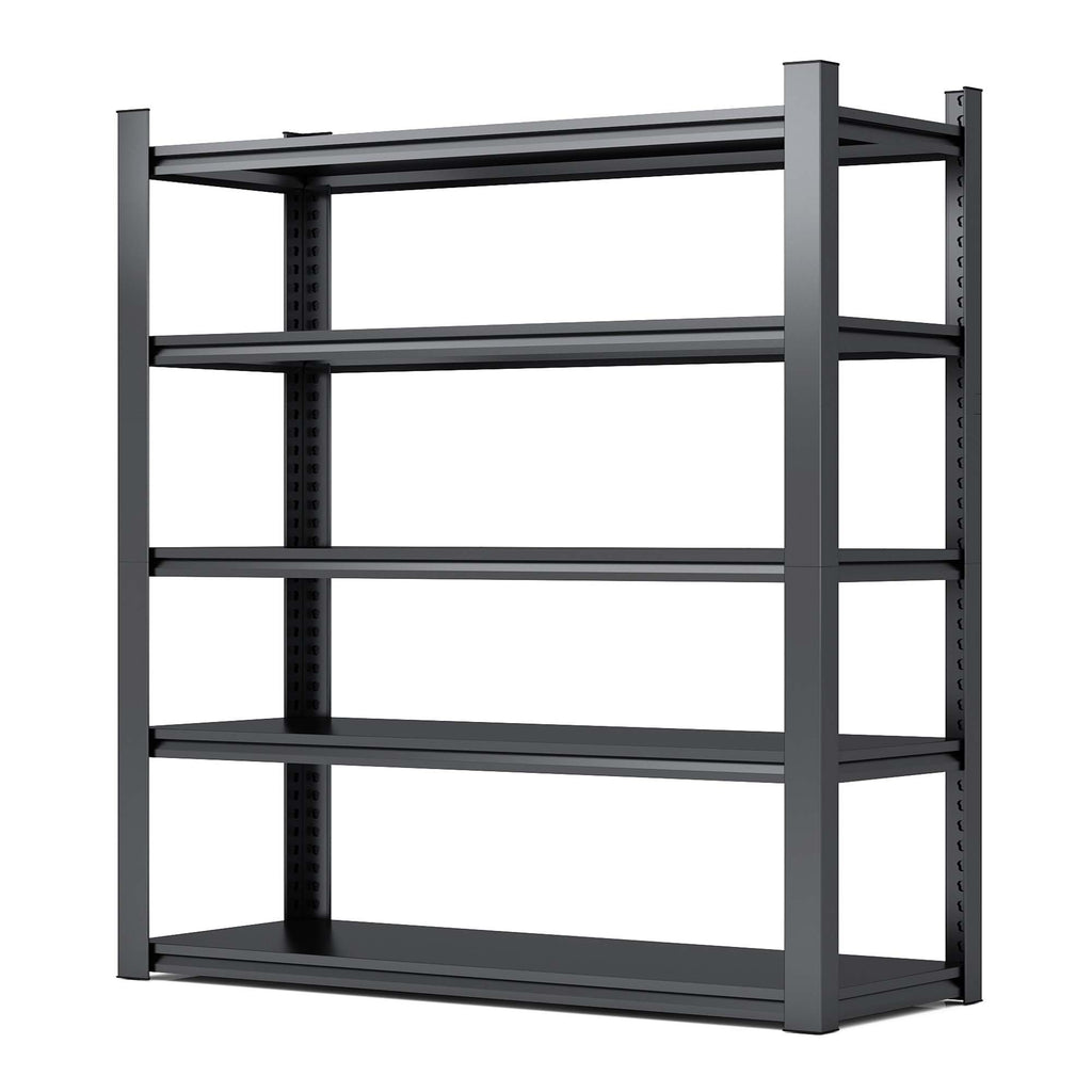 72"H 5 Tier Metal Shelves for Heavy Duty Storage