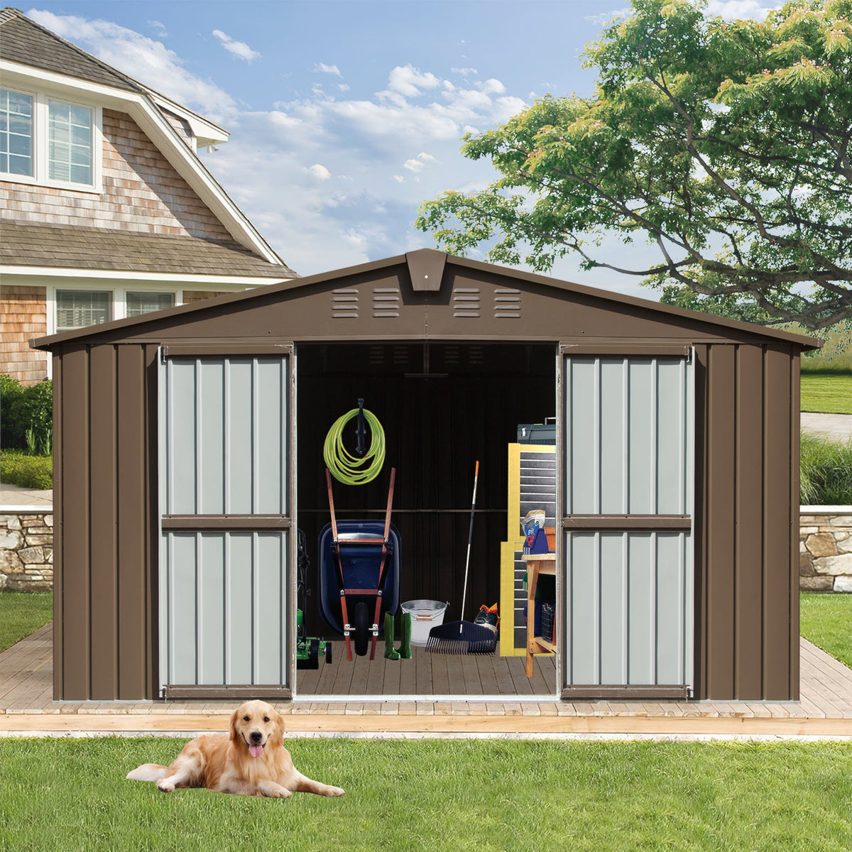 Backyard Storage Shed 11' x 12.5'
