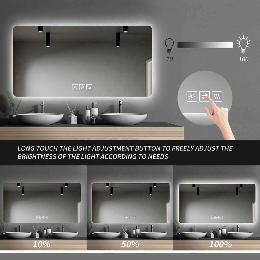 Backlit Bathroom Mirror with LED Lights