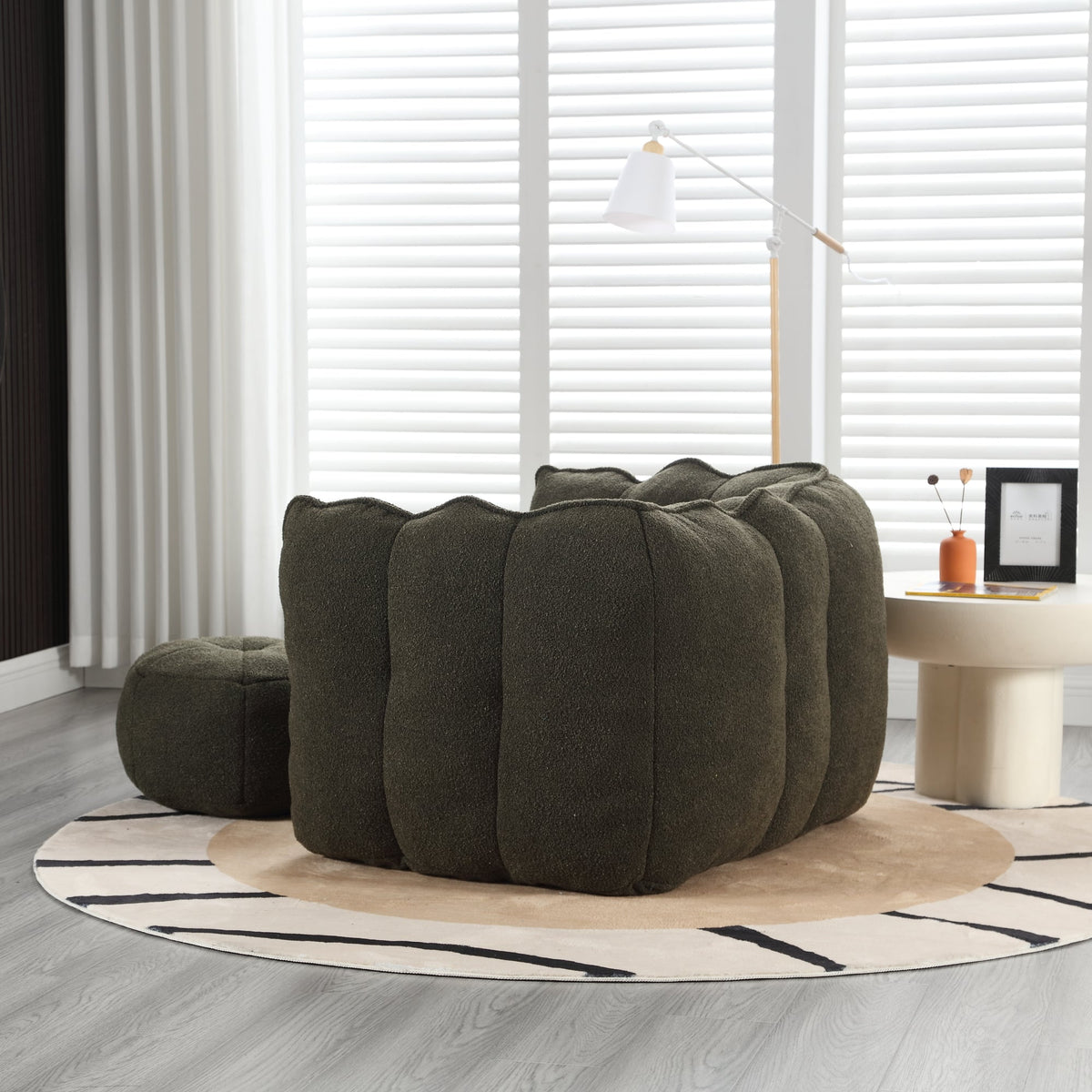 Soft Bean Bag Chair with High Resilient Foam