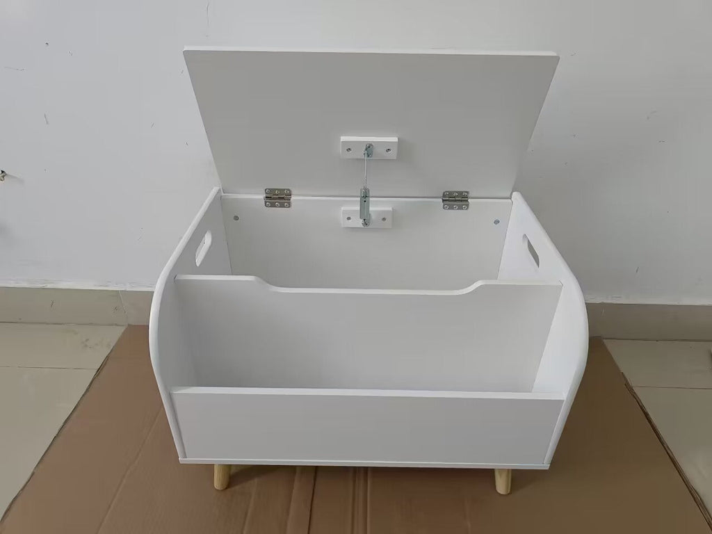 Wooden Toy Box with Front Bookshelf