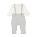 Organic Knit Bodysuit and Sweater Overall Set