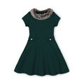 Fit and Flare Ponte Dress with Faux Fur - Baby