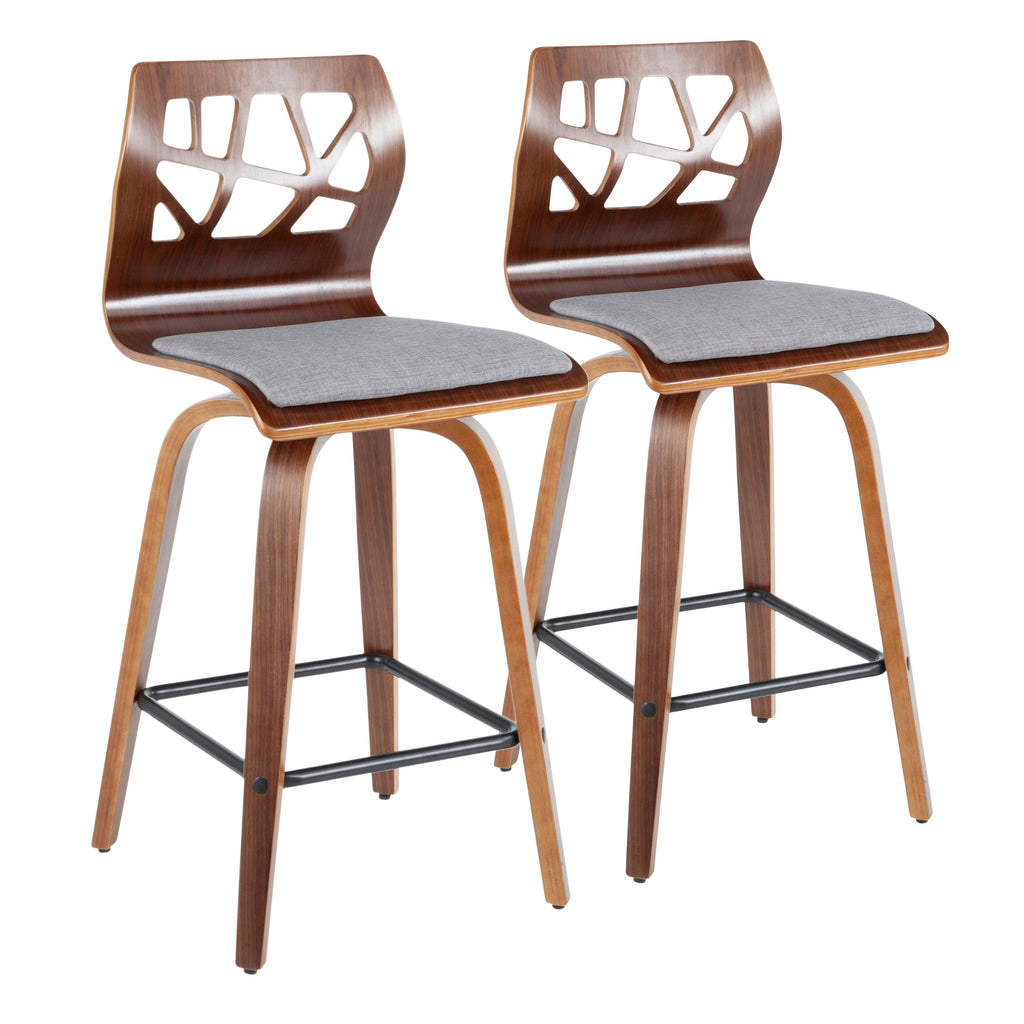 Folia 26" Mid-Century Modern Fixed Height Counter Stool