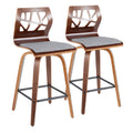 Folia 26" Mid-Century Modern Fixed Height Counter Stool