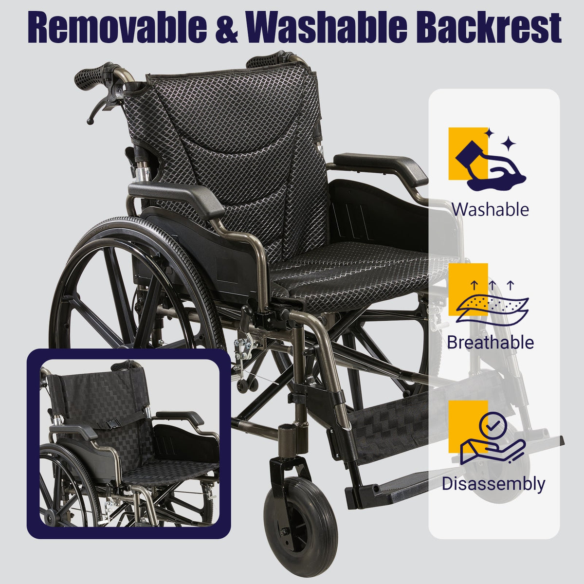 Aluminum Alloy Transport Wheelchair