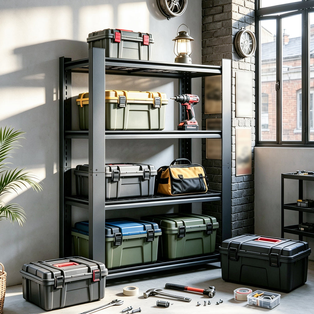 60"H 4-Tier Adjustable Heavy Duty Shelving Rack