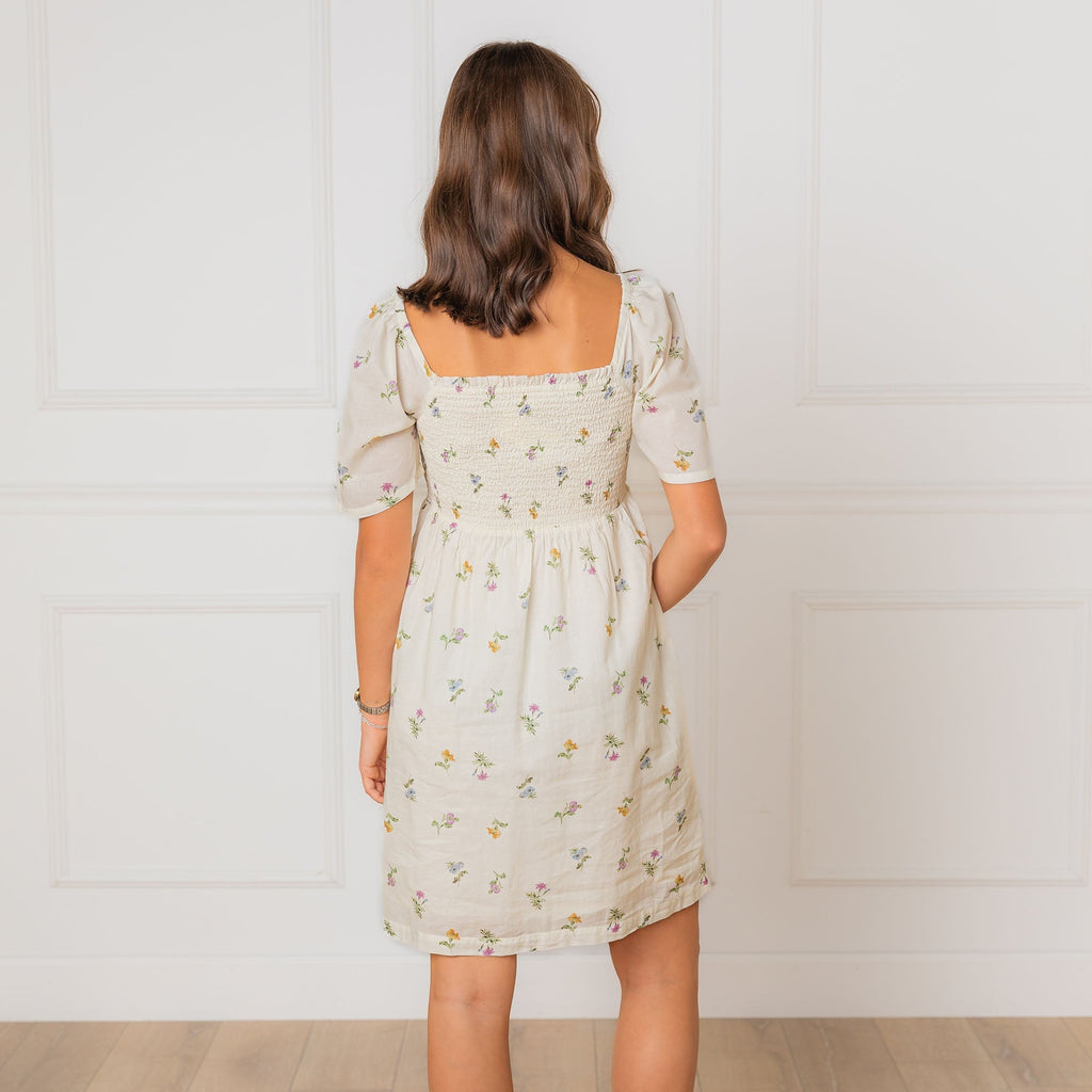 Organic Bell Sleeve Smocked Dress