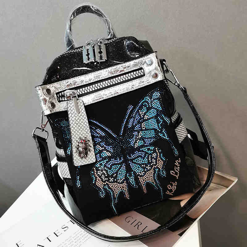New Delicate Rhinestone Personality Butterfly Shoulder Bag