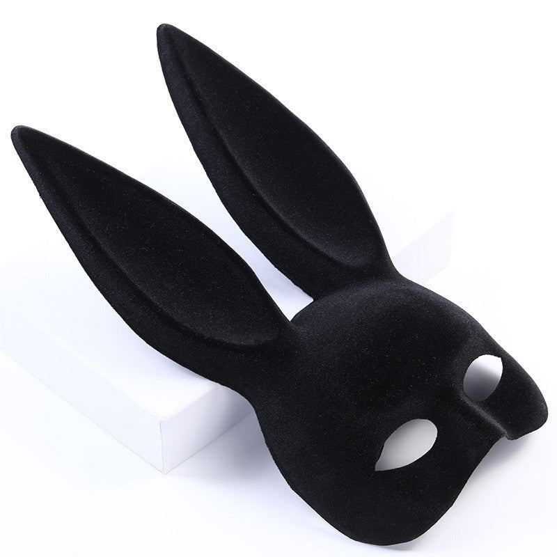 Rabbit Ears Suede Mask Halloween Party Mask