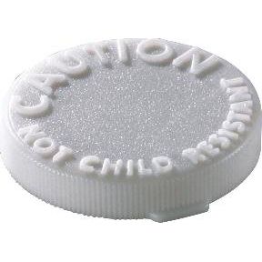 Caution® Non-Child-Resistant Snap Cap for 13/16 dram Screw-Loc® Vials, 100 EA