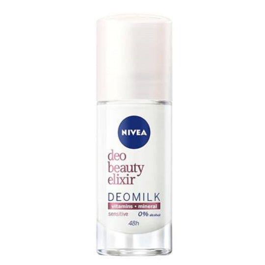 Nivea Deo Beauty Elixir Deomilk Sensitive Ball Antiperspirant Deodorant Roll-on 40 Ml