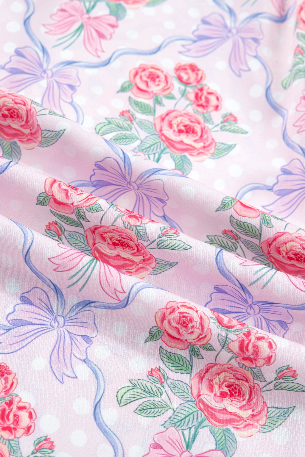 Floral Collared V-Neck Ruffle 3/4 Sleeve Shirt