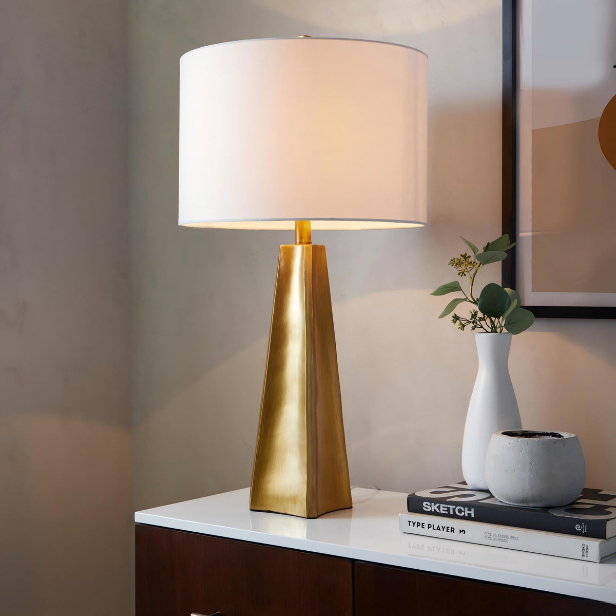 Pompeii 29" Contemporary Polyresin Table Lamp