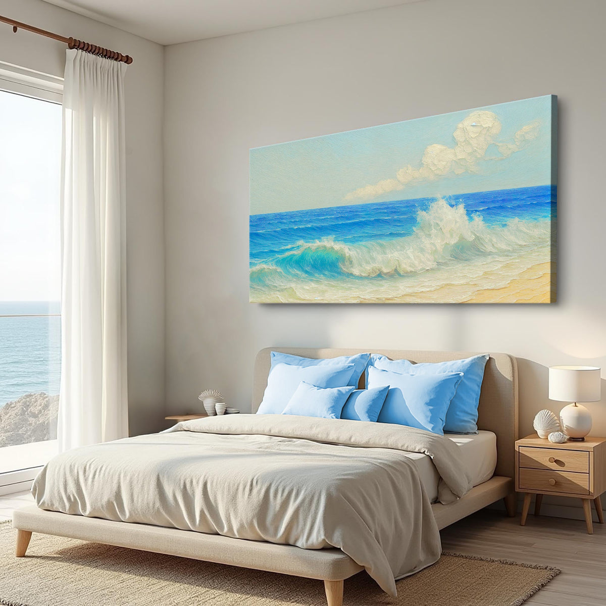 Serene Ocean Wave Coastal Wall Art XIII