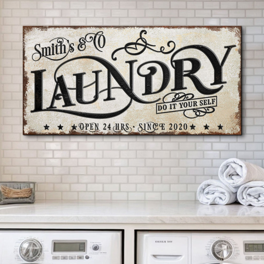 The Laundry Room Sign VI