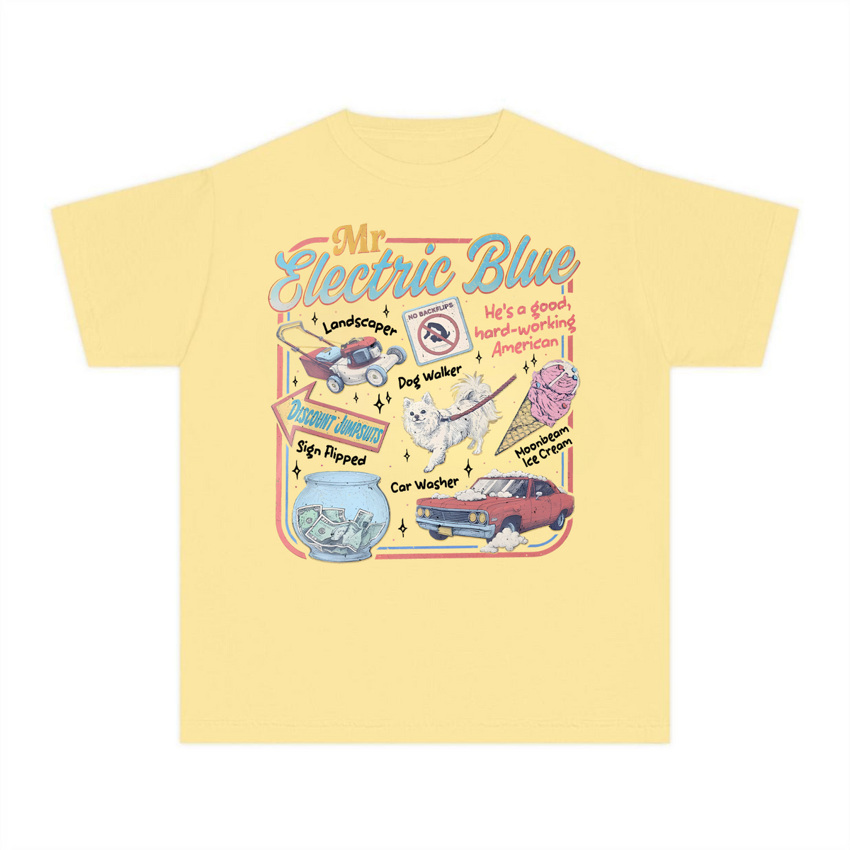 America "Mr. Electric Blue" Concert Tour Tee - Moonbeam Ice Cream