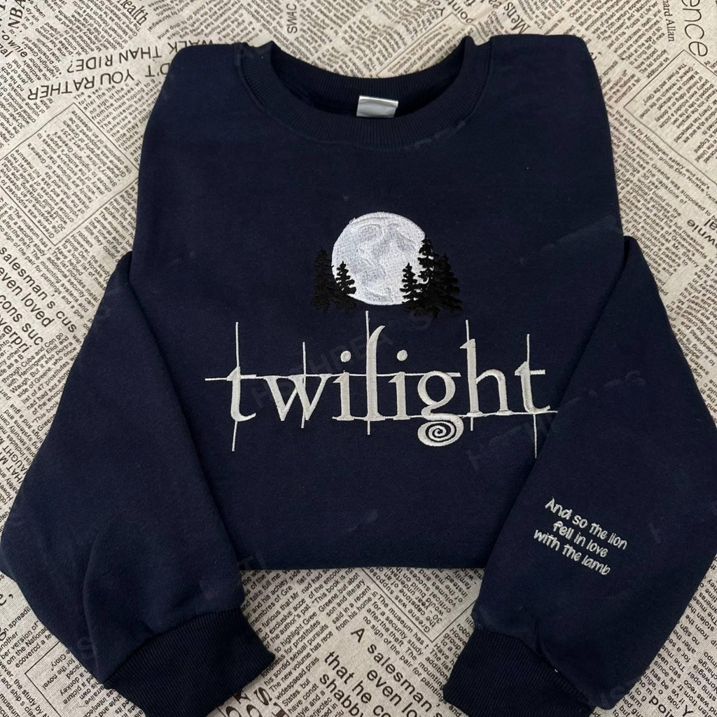 Twilight Saga Embroidered Sweatshirt - Bookish Sweater, New Moon & Eclipse Shirt