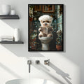 Framed Bathroom Decor - Cute Puppy Wall Art