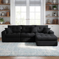 Corduroy Corner Chaise Compression Sofa Bed