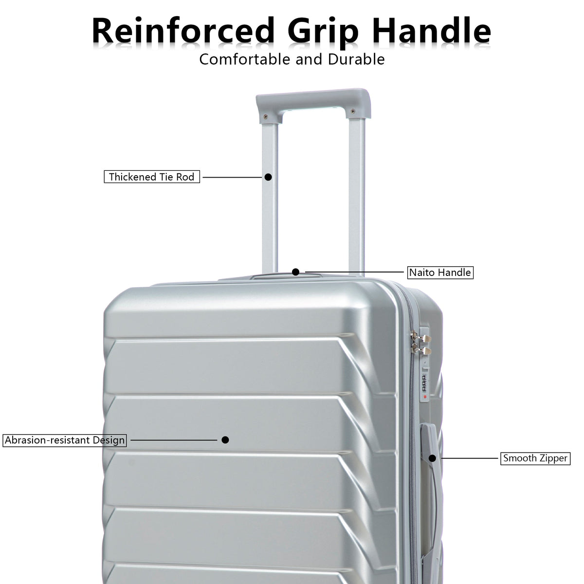3 Piece ABS Spinner Wheel Luggage Set