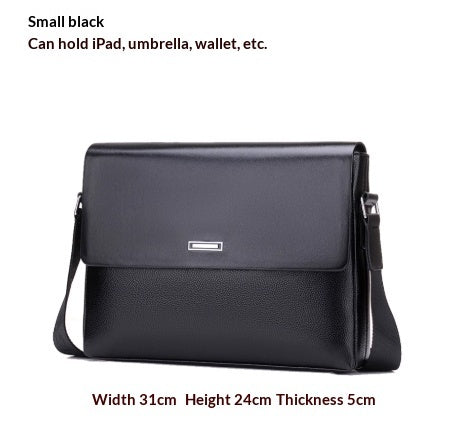 Trendy Men's Business Office And Casual Large-capacity Leather Bag