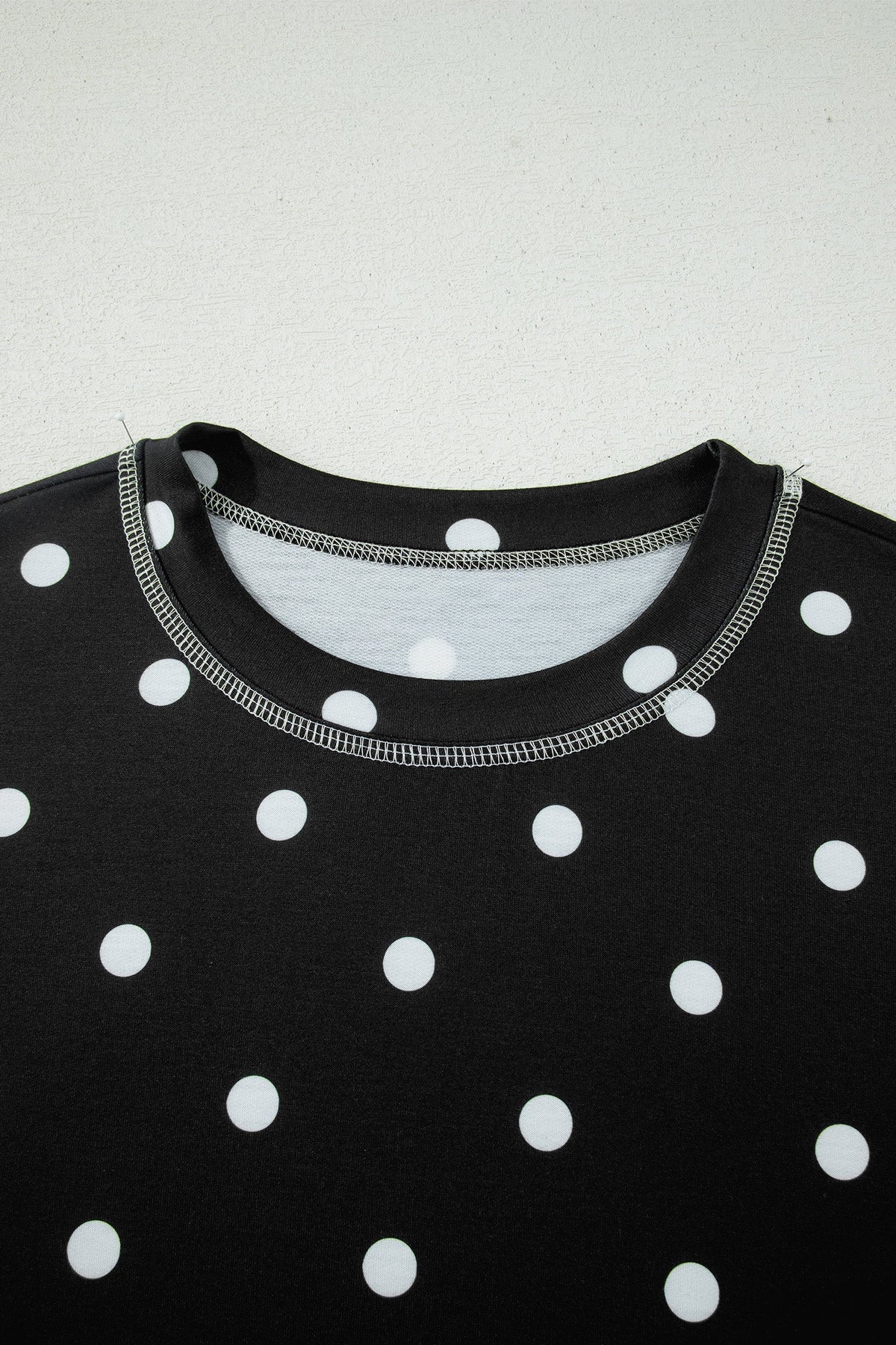 Polka Dot Loose Tee & Drawstring Shorts Set
