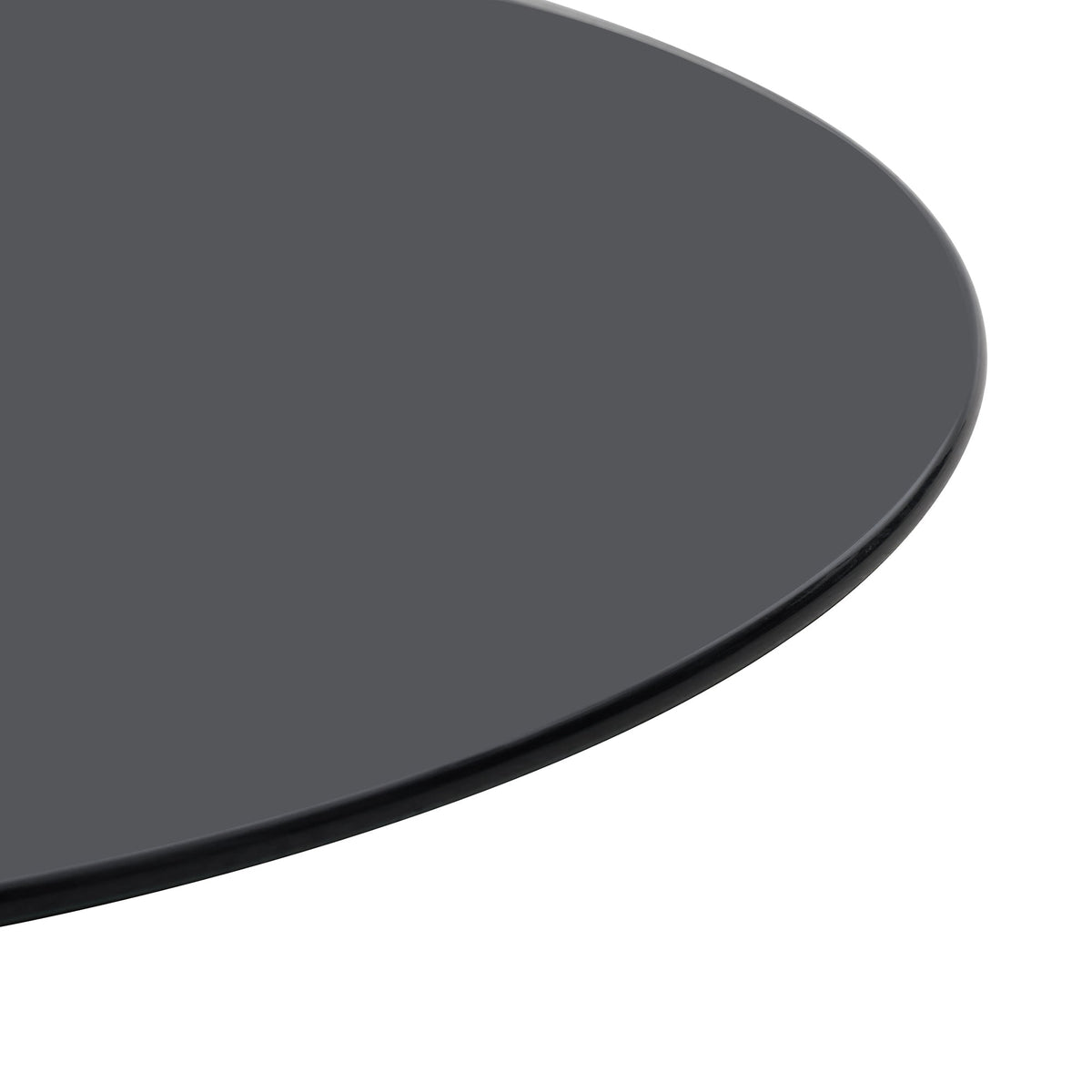 Black Tempered Glass Table Top - 39.3 Inch Round