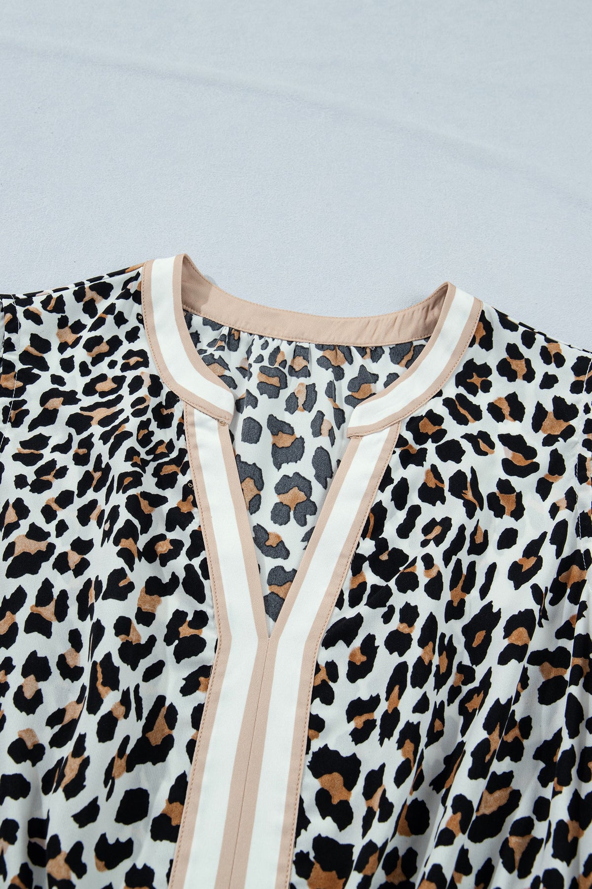 Leopard Colorblock Sleeveless Midi Dress