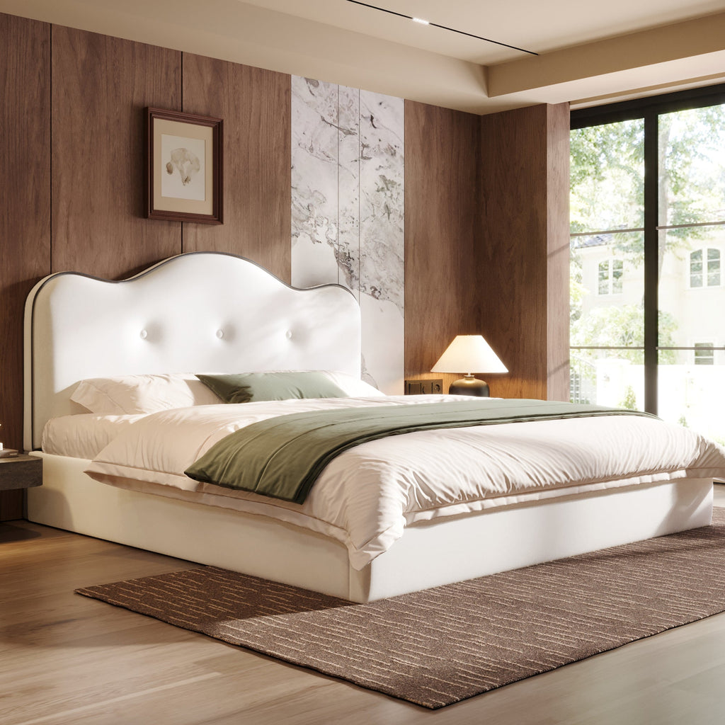 Queen Size Upholstered Platform Bed