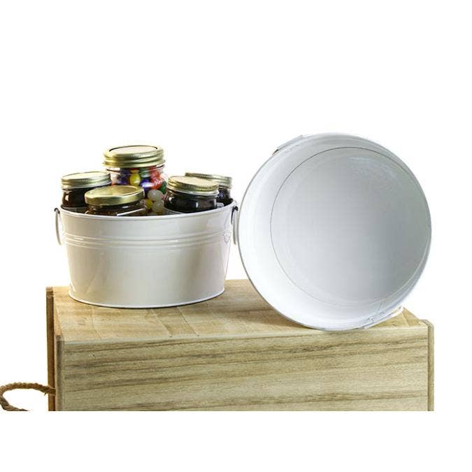 8 inch Round Tin Tub in multiple finishes