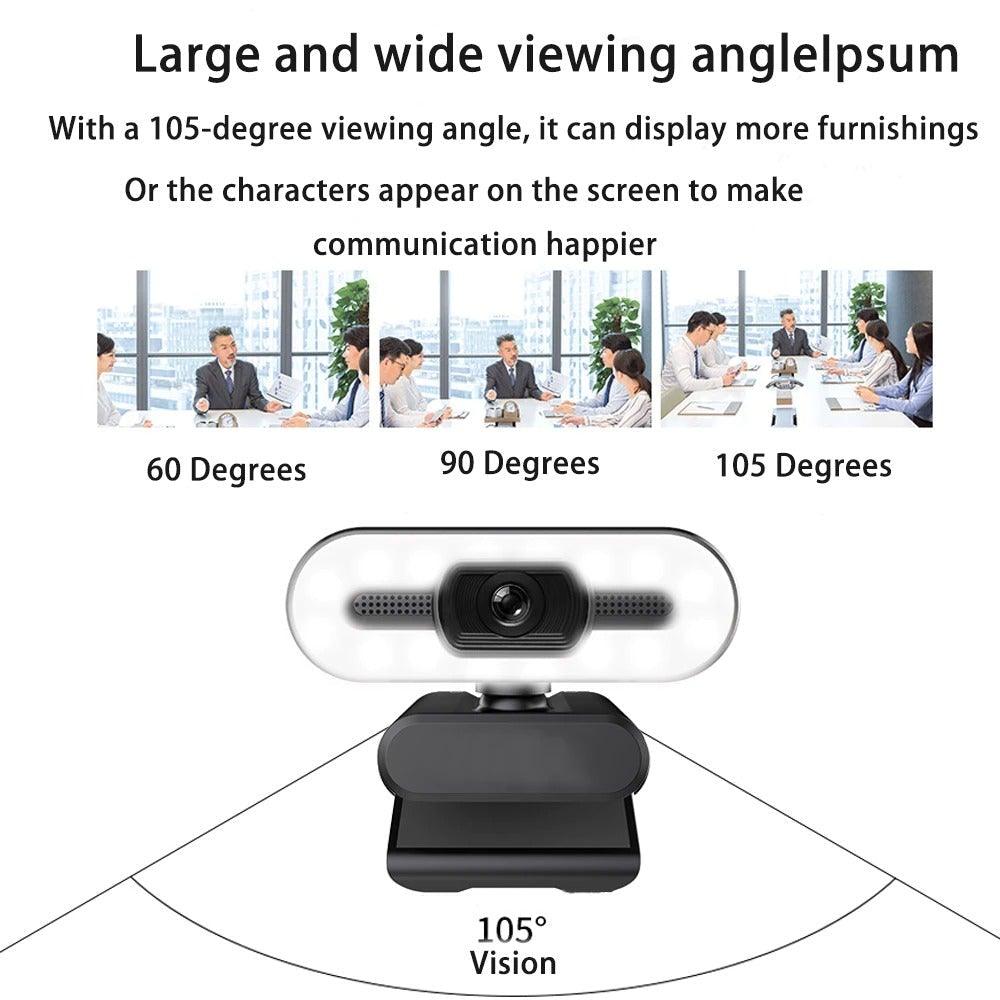 2K Webcam Web Camera Study Chat Work PC Laptop Desktop USB With Microphone WebCamera Home Auto Light Correction for Desktop Laptop Streaming Computer USB Web Camera
