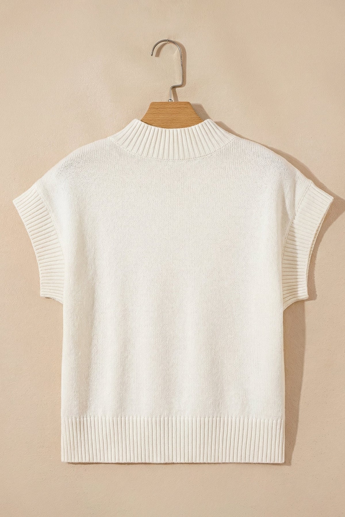 Heart Graphic Cropped Short Sleeve Sweater