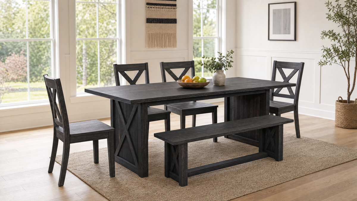Farmhouse Large Dining Table for 6-8 People