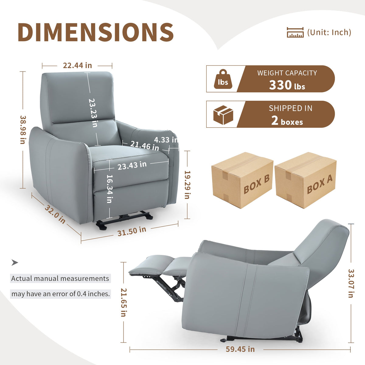 Wall Hugger Electric Recliner Chair