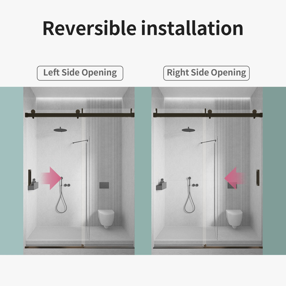 Frameless Single Sliding Soft-Close Shower Doors