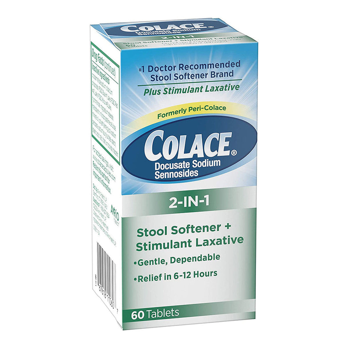 Colace® 8.6 mg - 50 mg 2-in-1 Tablet, 60 EA