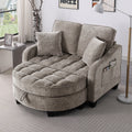 Two-Seater Sofa with Storage Footrest